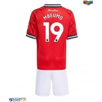 Otroški Nogometni dresi Manchester United Bryan Mbeumo #19 Domači 2025-26 Kratek Rokav (+ Kratke hlače)